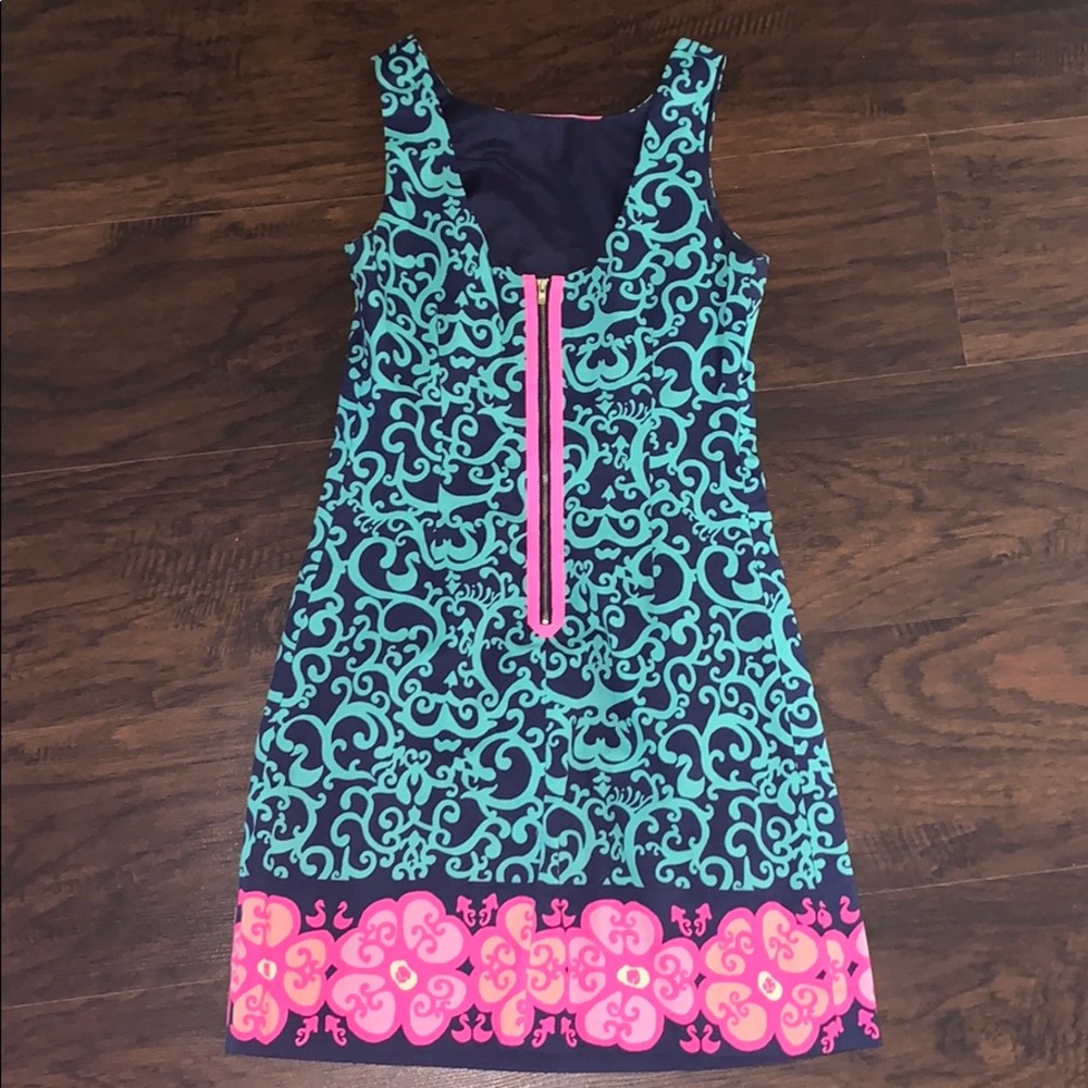 Lilly Pulitzer Fountain Hopping Delia Shift Dress - Picture 4 of 5